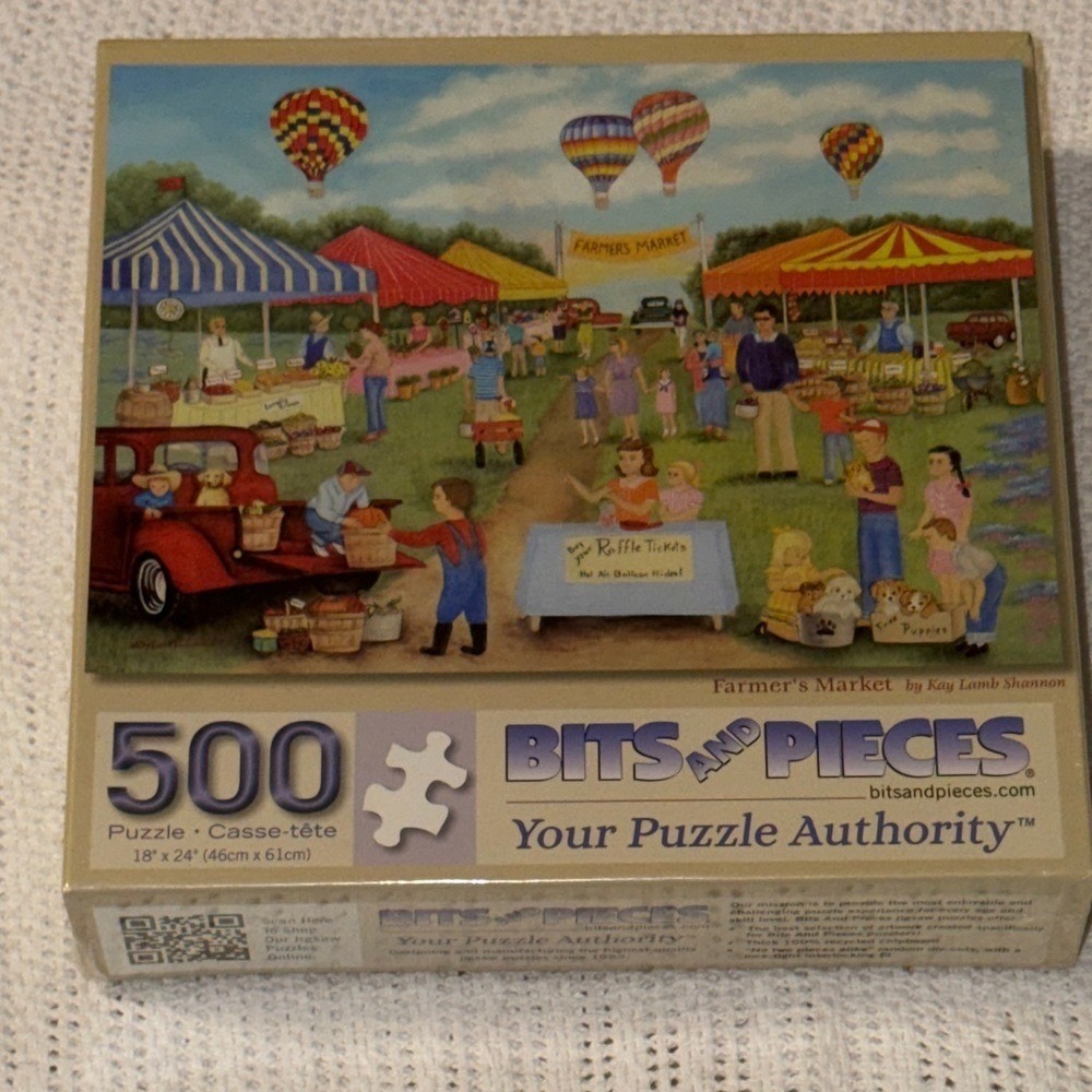 Bits and Pieces Farmers‎ Market 500 Piece Jigsaw Puzzle Kay Lamb Shannon New